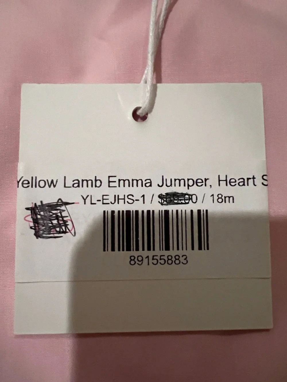 The Yellow Lamb Pink Girls Jumper Dress with Red Heart Appliqués - Picture 4 of 5